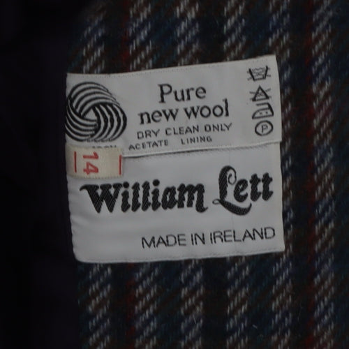 William Lett Women's Multicoloured Wool Double-Breasted Blazer Size 14