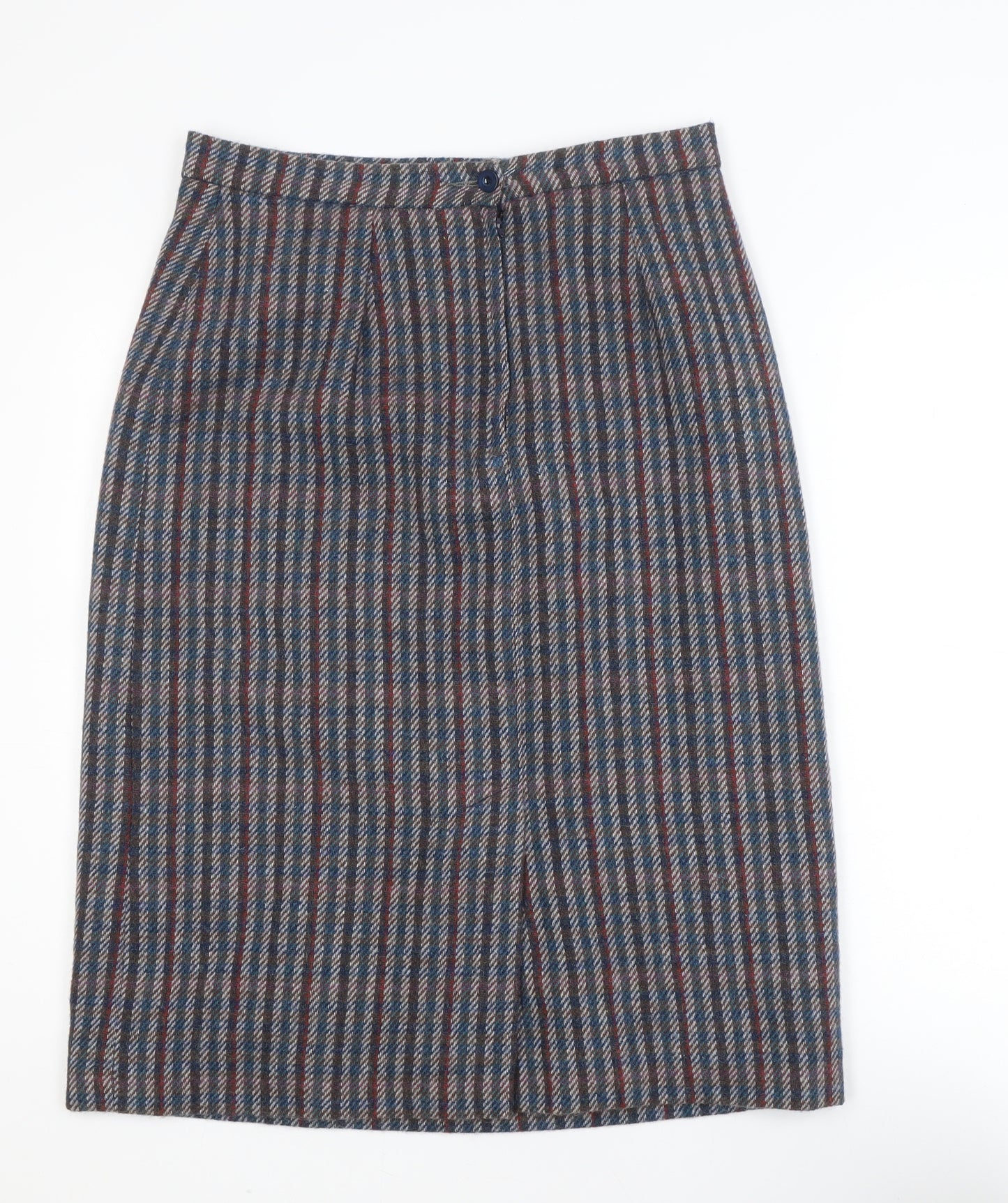 William Leith Women’s Multicoloured Wool Tweed Pencil Skirt Size 14