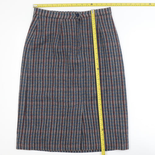 William Leith Women’s Multicoloured Wool Tweed Pencil Skirt Size 14
