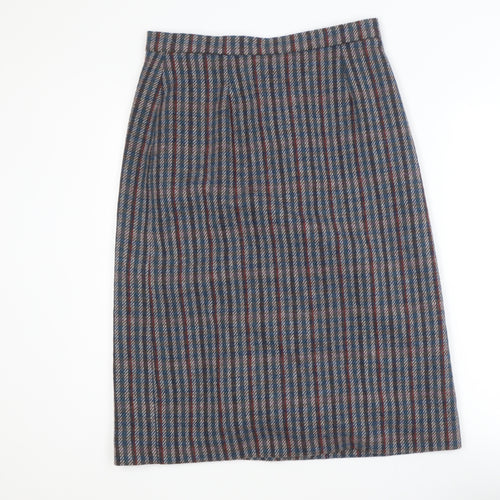 William Leith Women’s Multicoloured Wool Tweed Pencil Skirt Size 14