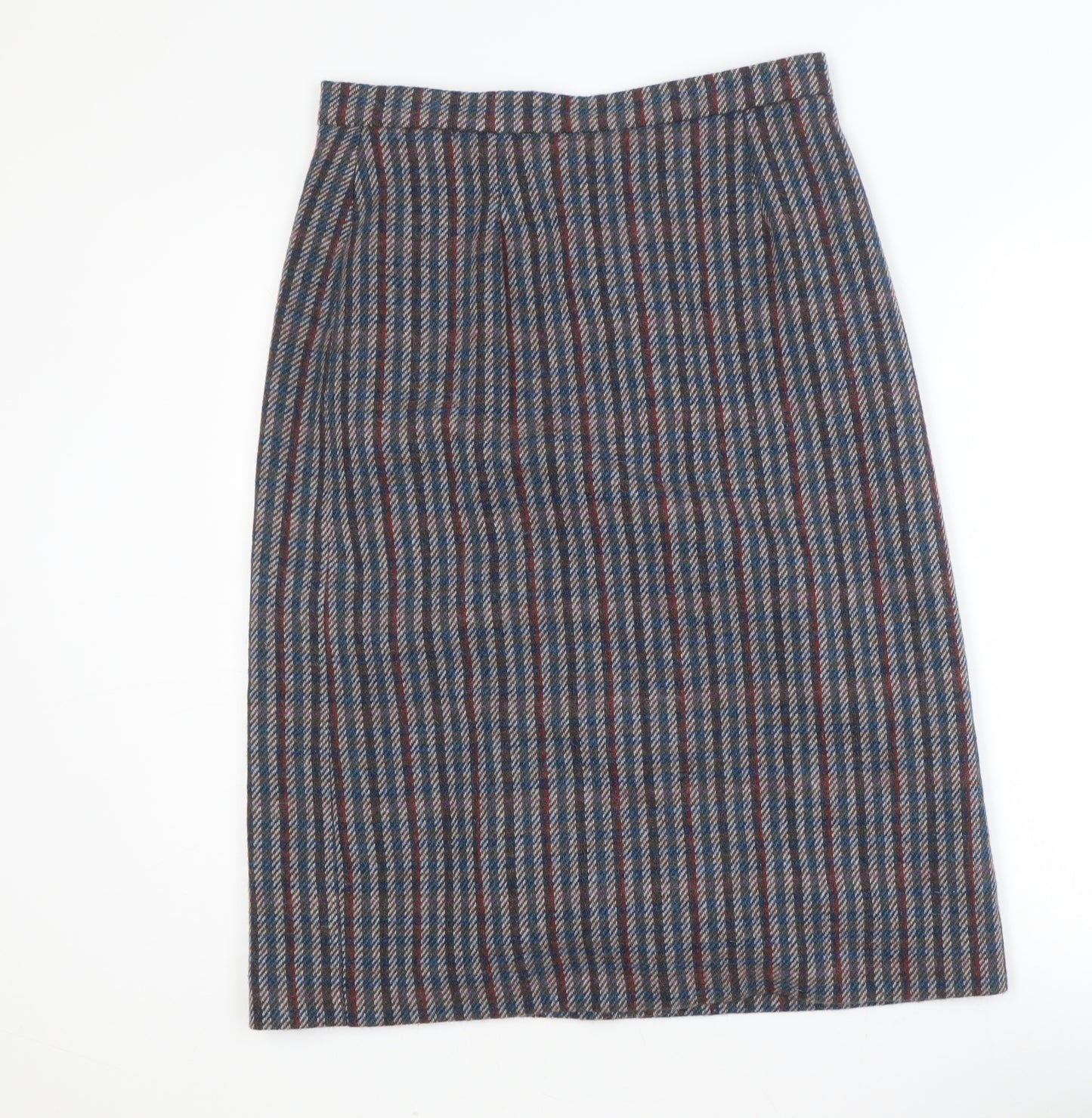 William Leith Women’s Multicoloured Wool Tweed Pencil Skirt Size 14