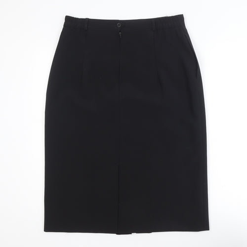 Bianca Womens Black Wool Blend Pencil Skirt Size 14 Workwear