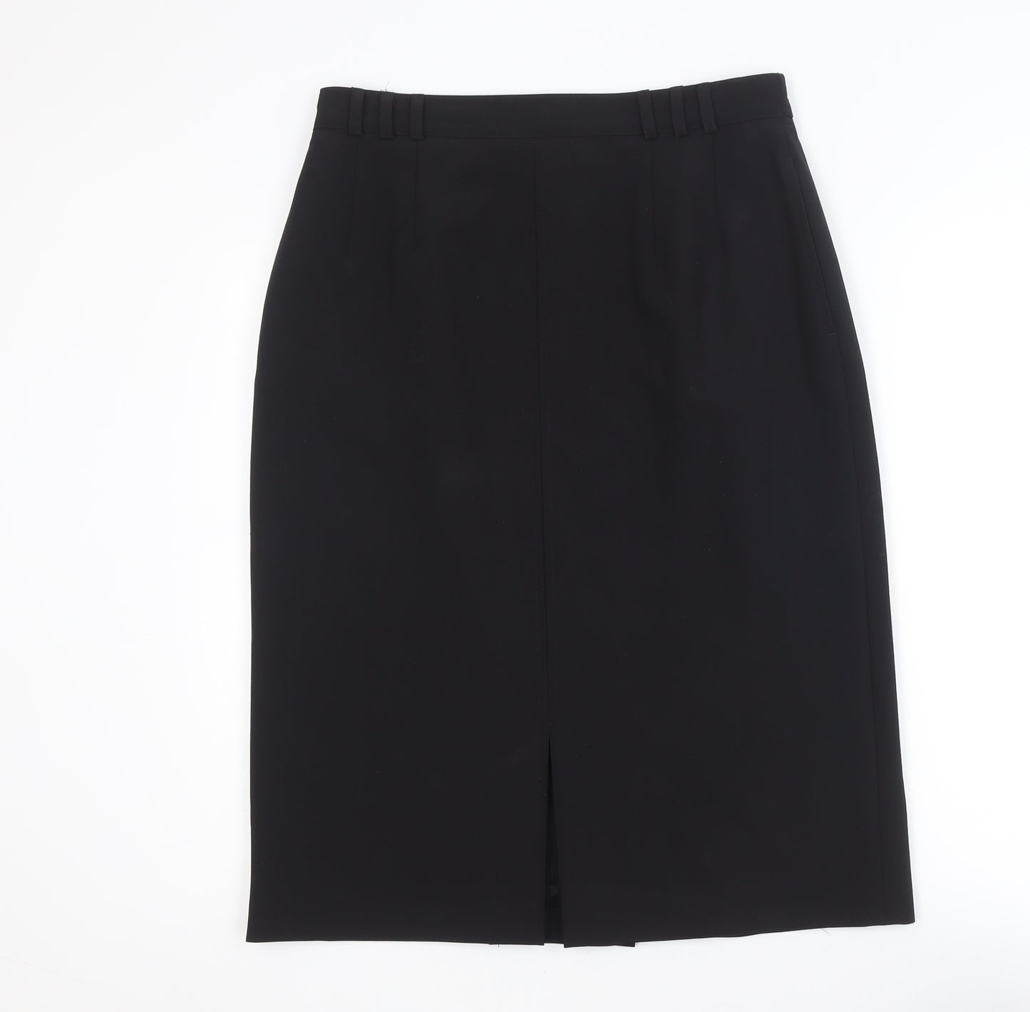 Bianca Womens Black Wool Blend Pencil Skirt Size 14 Workwear