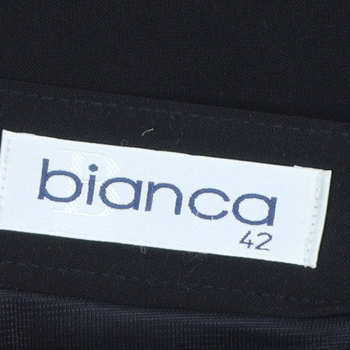Bianca Womens Black Wool Blend Pencil Skirt Size 14 Workwear