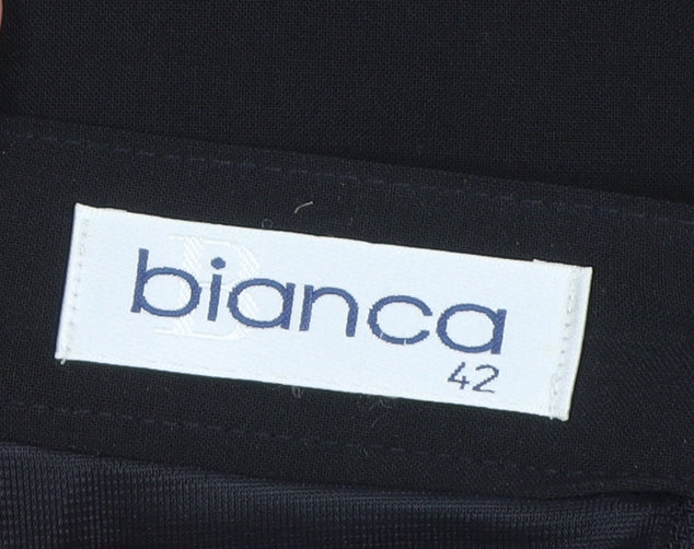 Bianca Womens Black Wool Blend Pencil Skirt Size 14 Workwear
