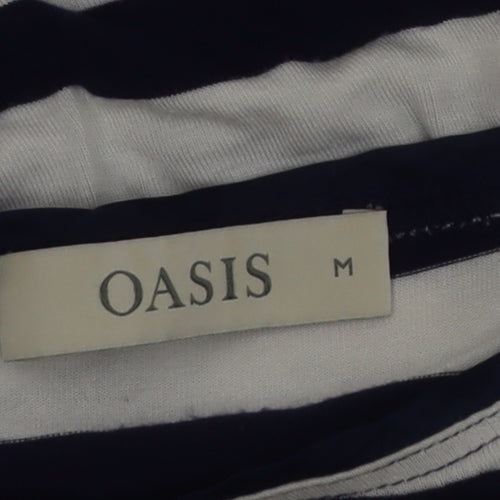Oasis Women’s Blue Striped Long Sleeve Jersey Top Size 12