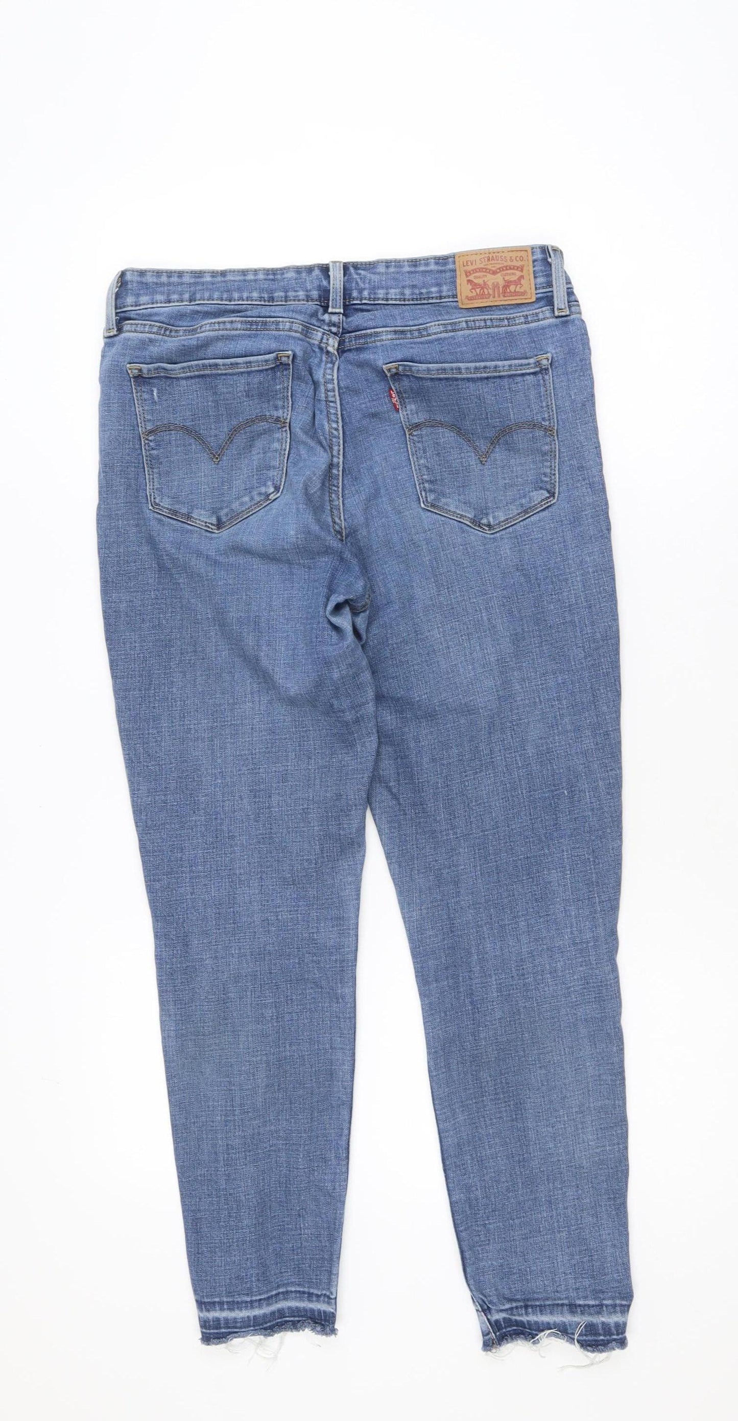 Levi’s 711 Skinny Women’s Blue Distressed Mid-Rise Jeans Size 30