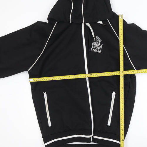 James Ross Collection Men's Black XL Track Jacket Hooded Windproof