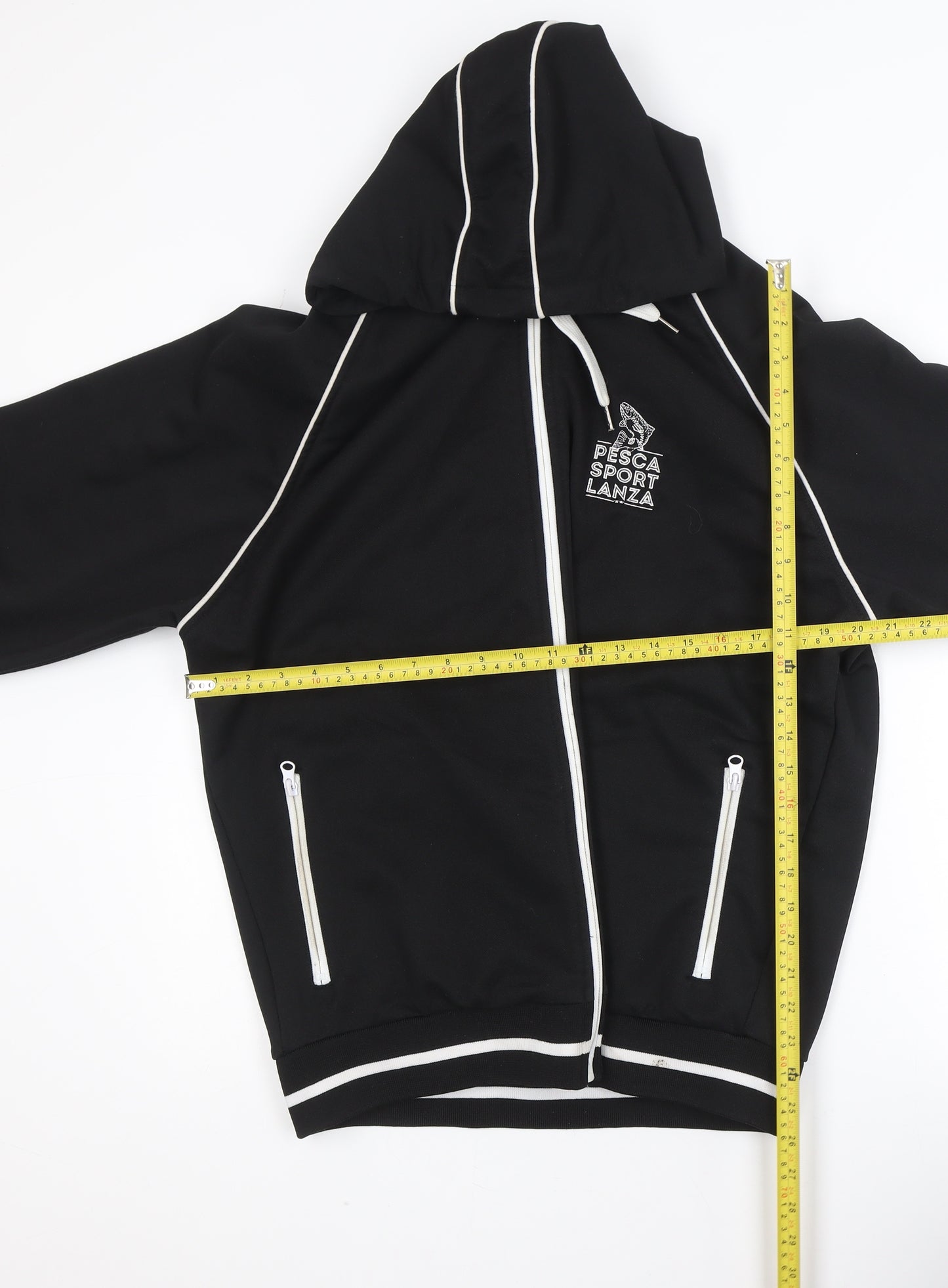 James Ross Collection Men's Black XL Track Jacket Hooded Windproof