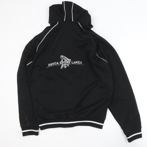 James Ross Collection Men's Black XL Track Jacket Hooded Windproof