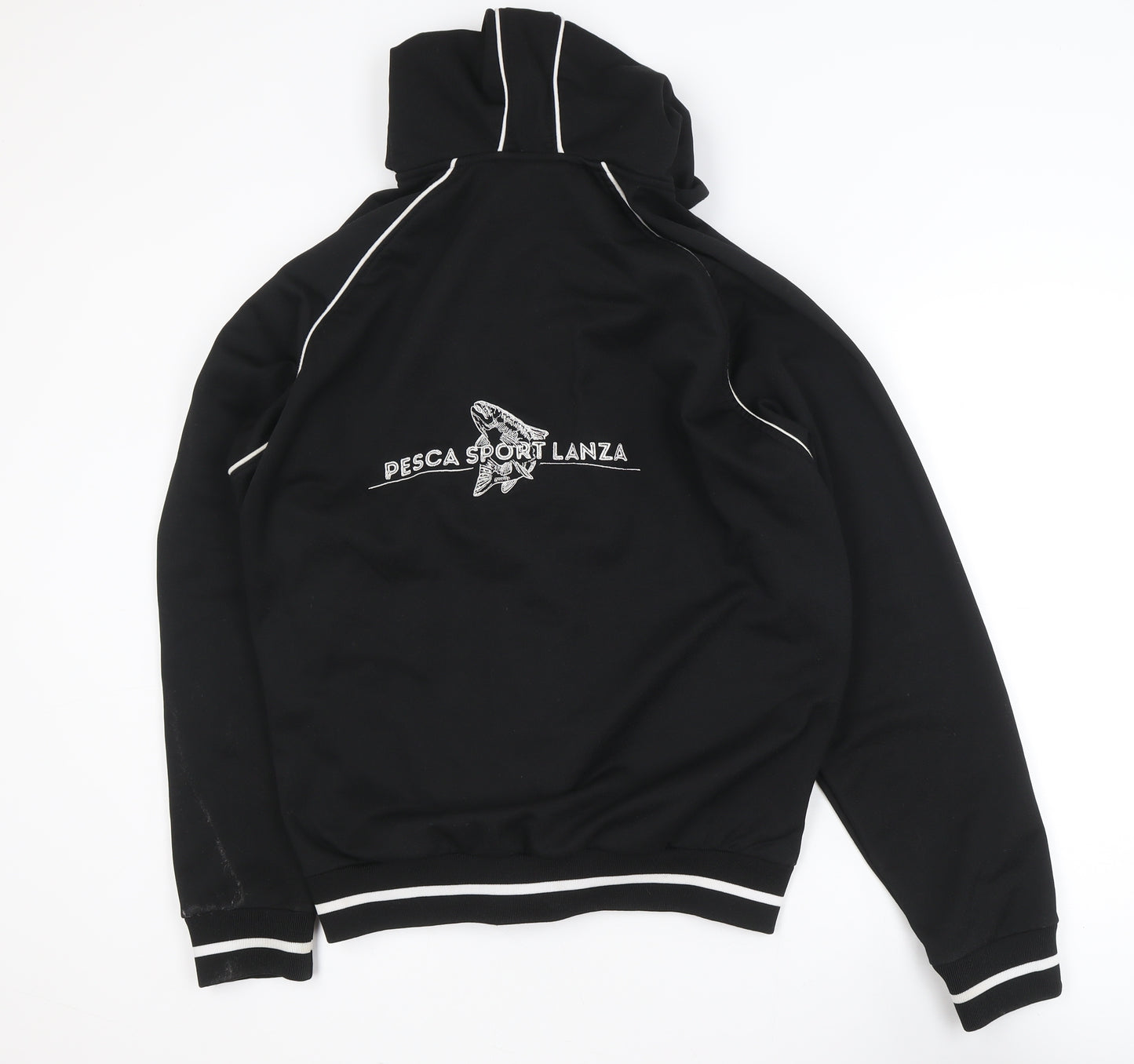 James Ross Collection Men's Black XL Track Jacket Hooded Windproof
