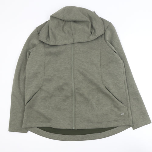 Dunnes Stores Women Green Size 16 Hooded Full Zip Activewear Jacket
