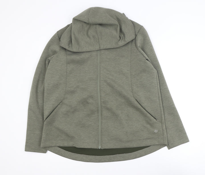 Dunnes Stores Women Green Size 16 Hooded Full Zip Activewear Jacket