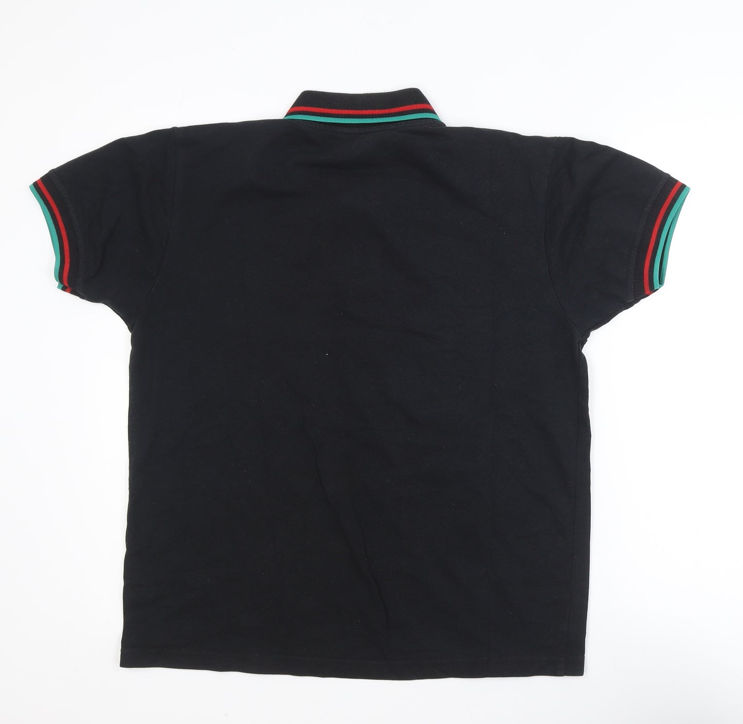 Força Portugal Men's Black Polo Shirt M Short Sleeve Embroidered Logo
