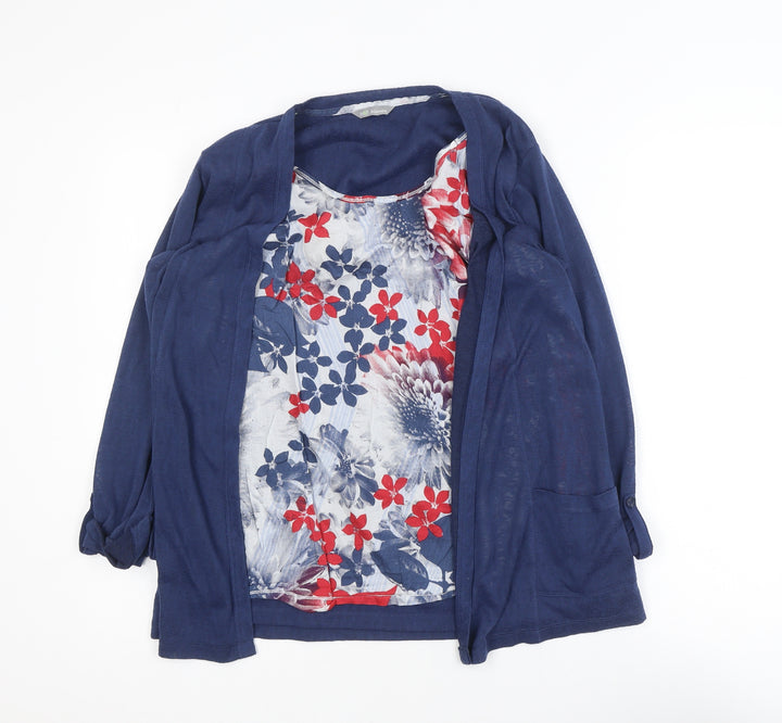 Marks and Spencer Women's Multicoloured Floral Tunic Blouse UK 16