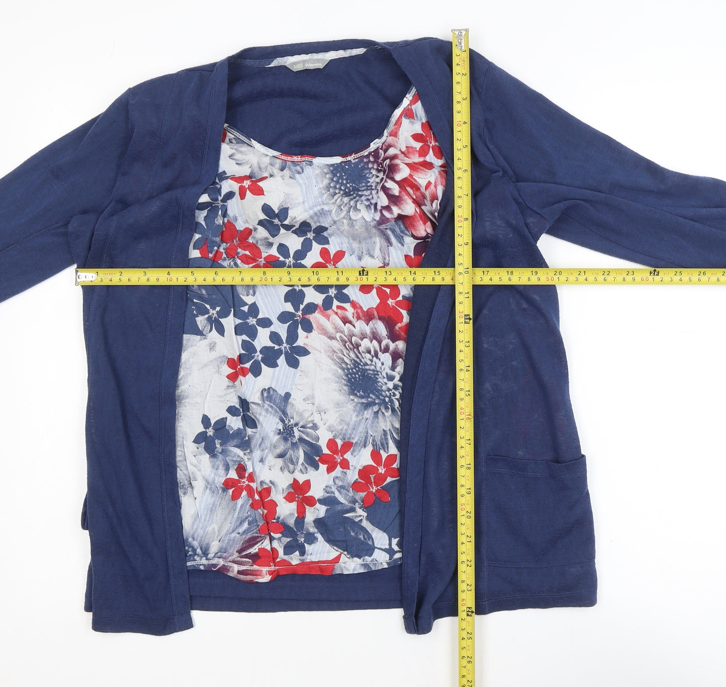 Marks and Spencer Women's Multicoloured Floral Tunic Blouse UK 16
