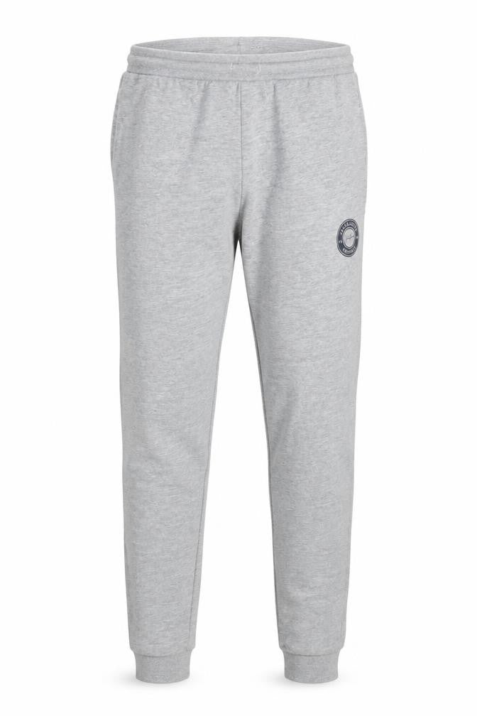 Front view of Jack & Jones Teens Grey Joggers XS Regular Fit Elastic Waist