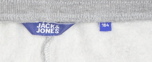 Jack & Jones Teens Grey Joggers XS Regular Fit Elastic Waist