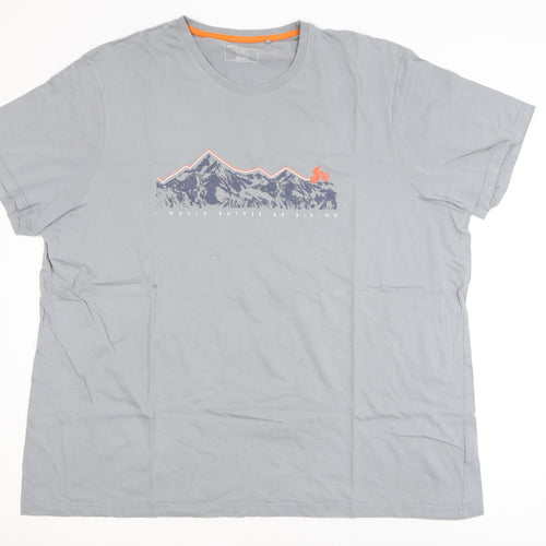 Mountain Warehouse Men's Grey 3XL Graphic Outdoor Cotton T-Shirt