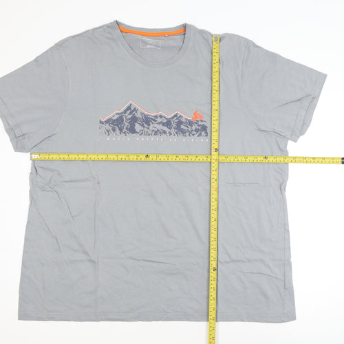 Mountain Warehouse Men's Grey 3XL Graphic Outdoor Cotton T-Shirt