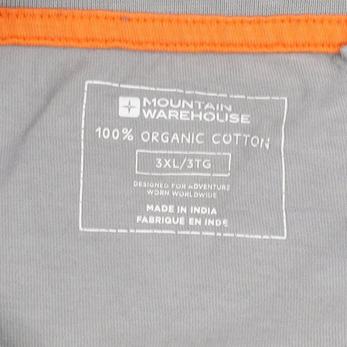Mountain Warehouse Men's Grey 3XL Graphic Outdoor Cotton T-Shirt