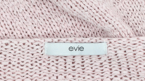 Evie Women's Pink Scoop Neck Plus Size 18 Knit Pullover Jumper