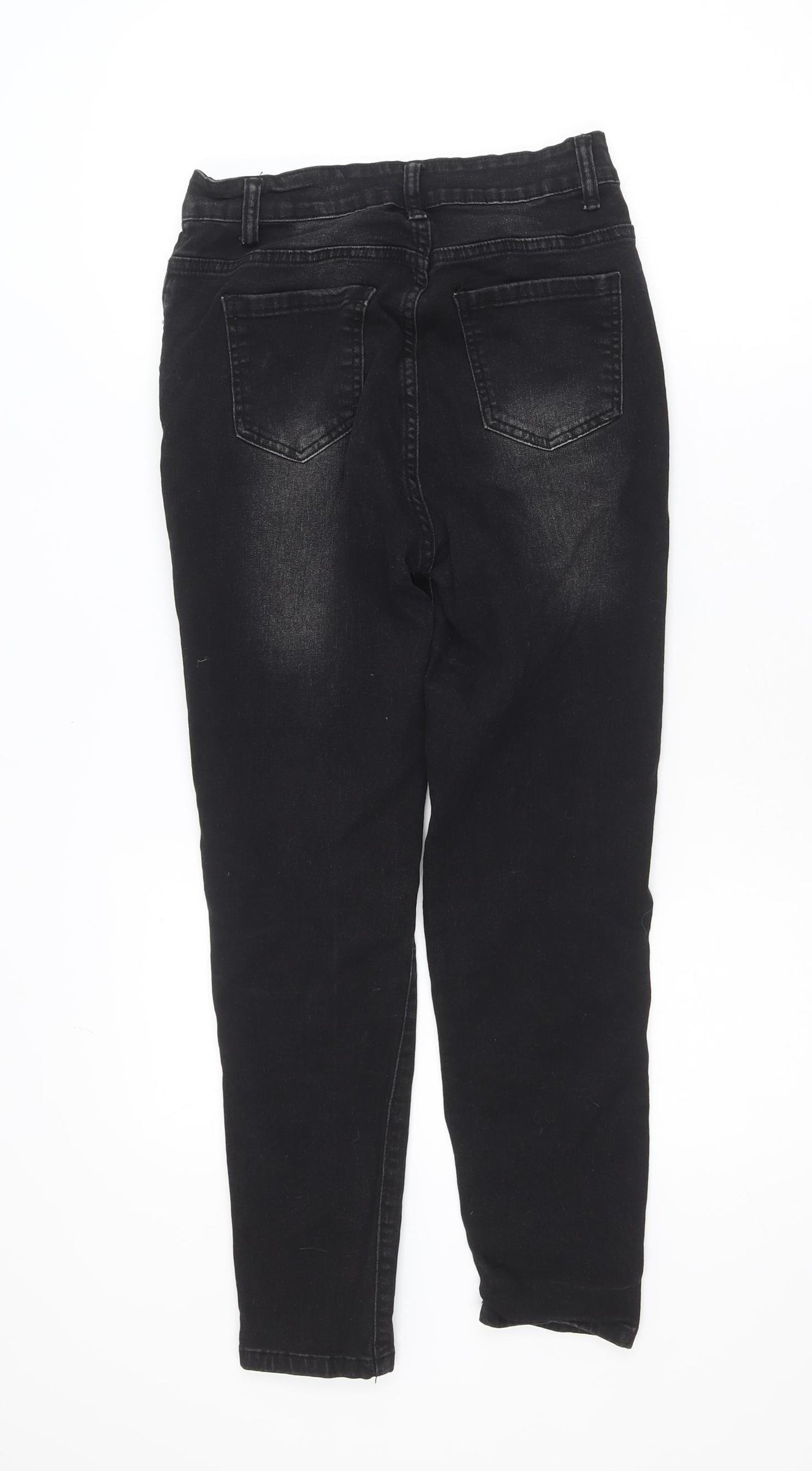 SHEIN Women's Black High Rise Distressed Skinny Jeans Size 10