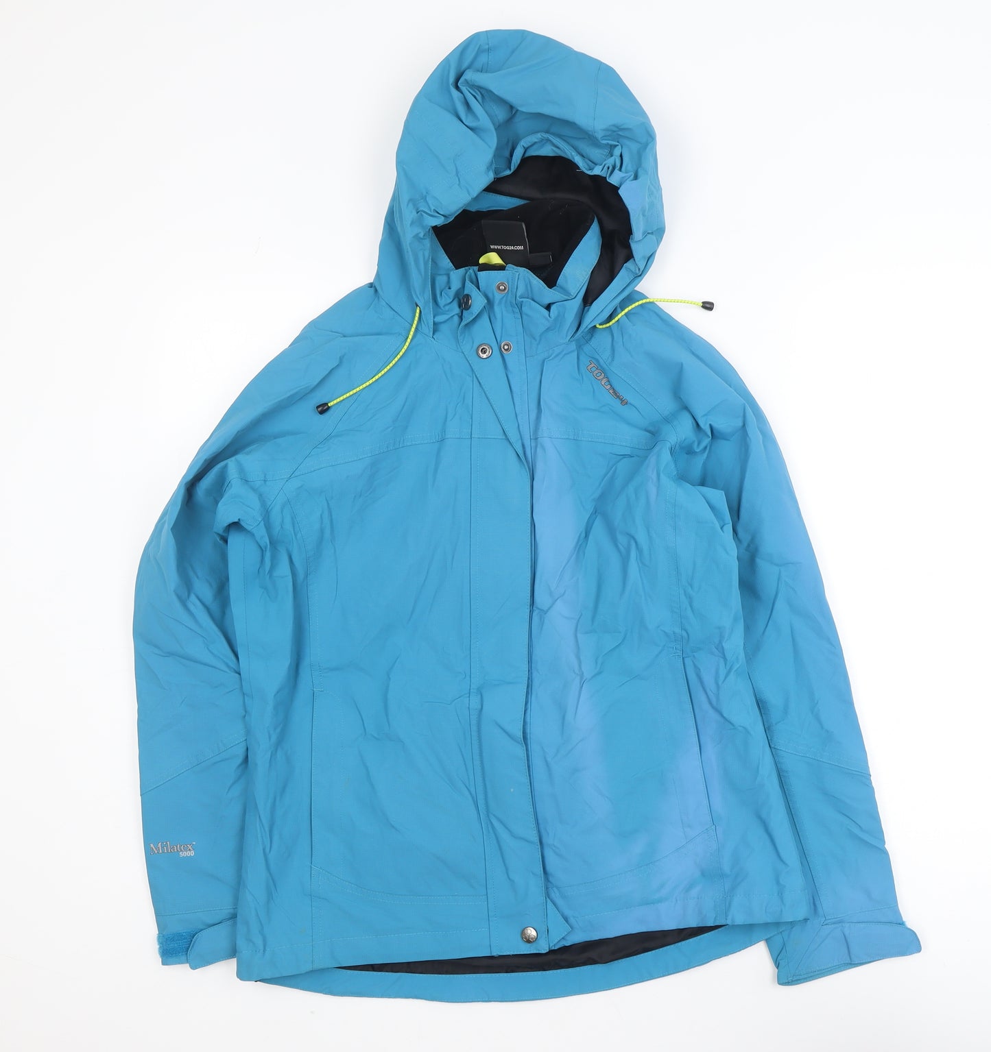 TOG24 Blue Waterproof Hooded Jacket Unisex Adults S Outdoor Rain Coat