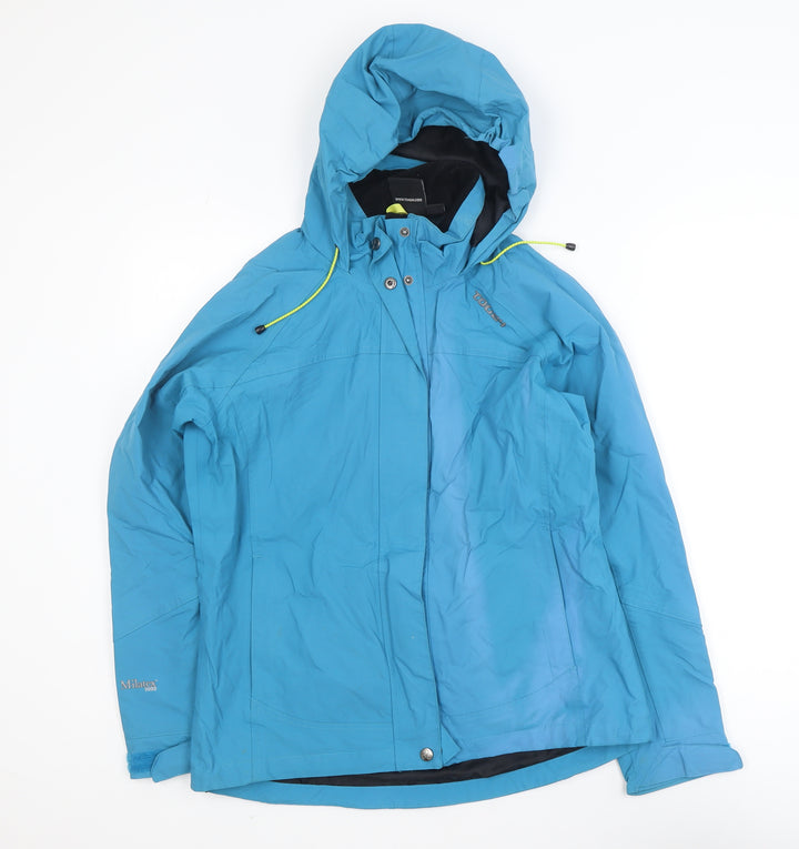 TOG24 Blue Waterproof Hooded Jacket Unisex Adults S Outdoor Rain Coat