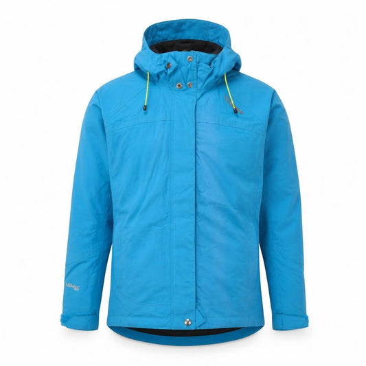 Front view of TOG24 Blue Waterproof Hooded Jacket unisex adults s outdoor rain coat