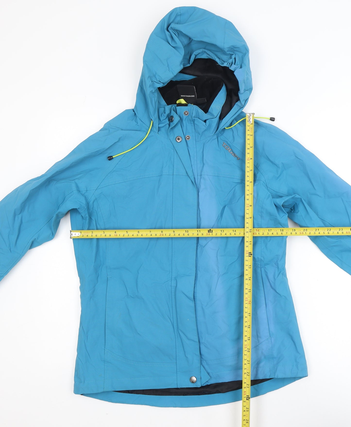 TOG24 Blue Waterproof Hooded Jacket Unisex Adults S Outdoor Rain Coat