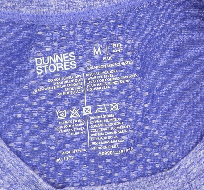 Dunnes Stores Men's Blue Athletic Fit Moisture Wicking T-Shirt M