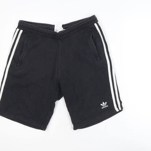 Adidas Men's Black Cotton Sweat Shorts M Casual Sportswear