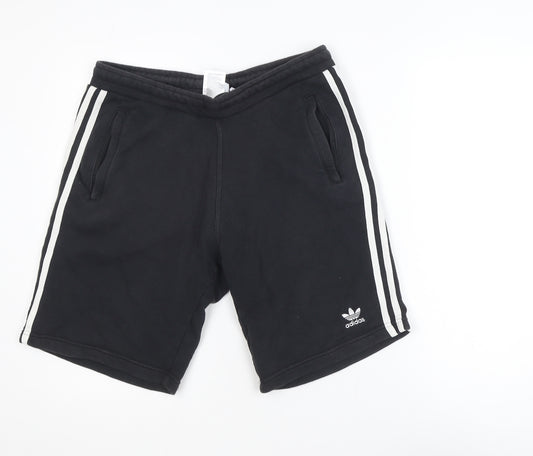 Adidas Men's Black Cotton Sweat Shorts M Casual Sportswear