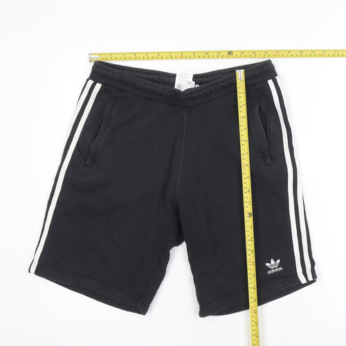 Adidas Men's Black Cotton Sweat Shorts M Casual Sportswear