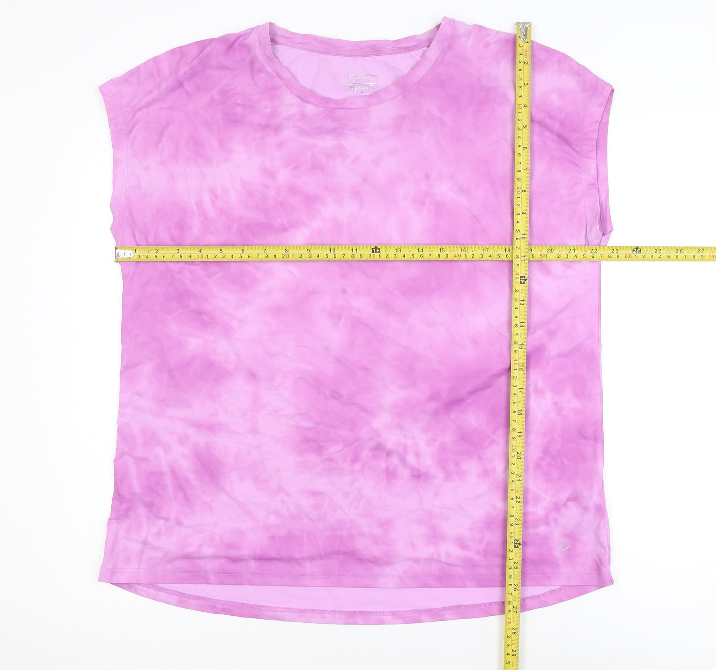Dunnes Stores Women's Pink Sleeveless Crew Neck T-Shirt Size 14