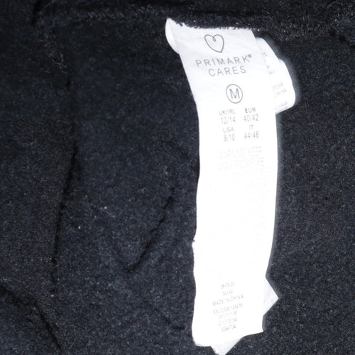 Disney Women Black Walt Disney Logo Print Pullover Sweatshirt Size M