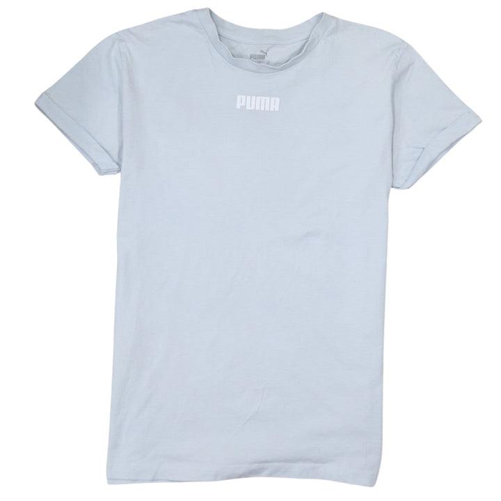 Puma Men's Light Blue XS Crew Neck Short Sleeve Cotton T-Shirt