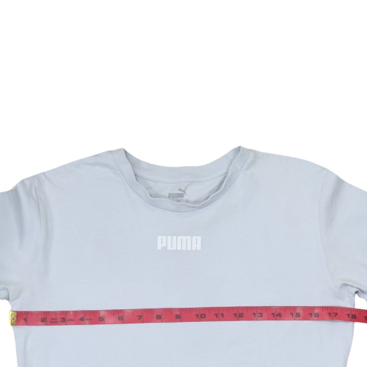 Puma Men's Light Blue XS Crew Neck Short Sleeve Cotton T-Shirt