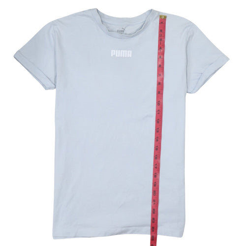 Puma Men's Light Blue XS Crew Neck Short Sleeve Cotton T-Shirt
