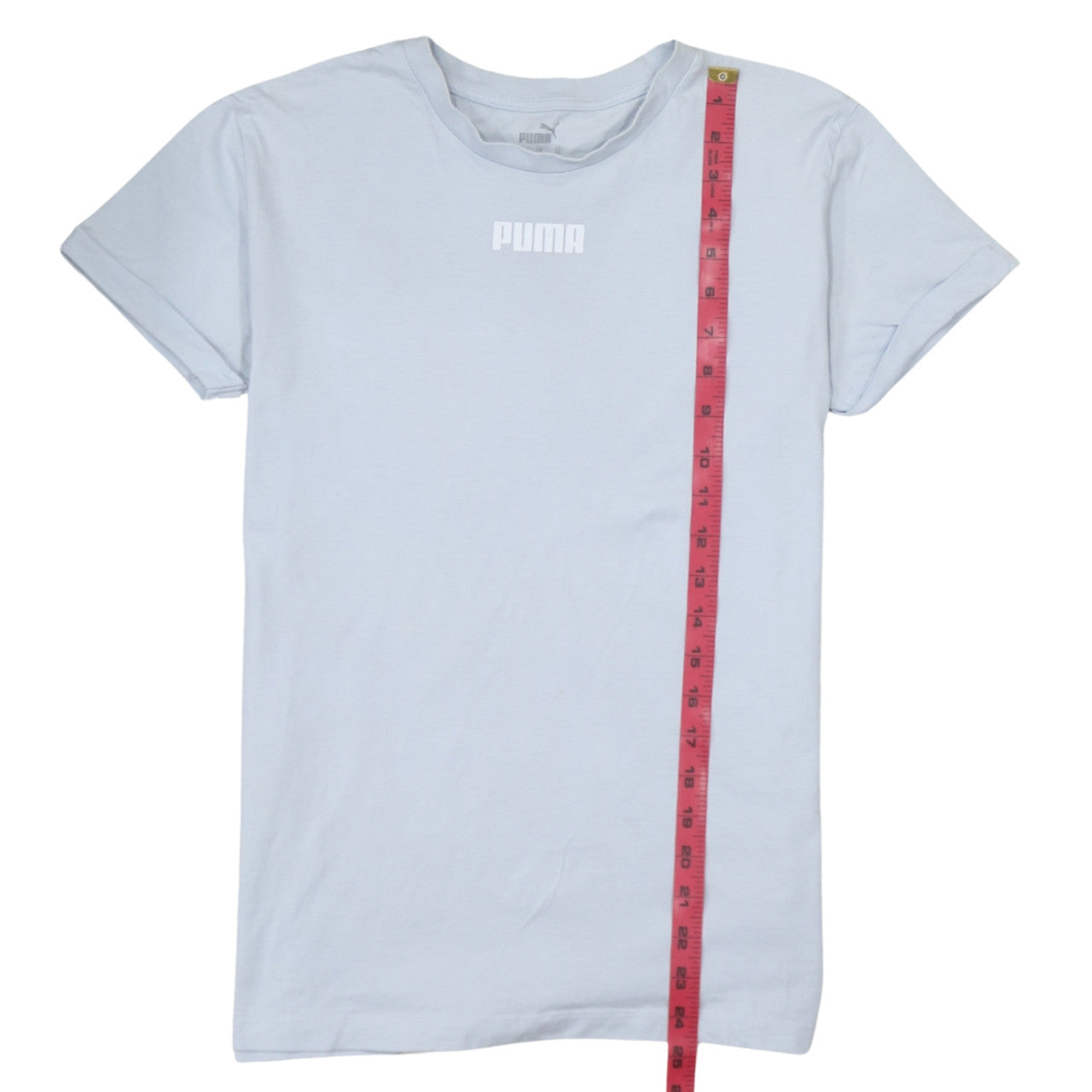 Puma Men's Light Blue XS Crew Neck Short Sleeve Cotton T-Shirt