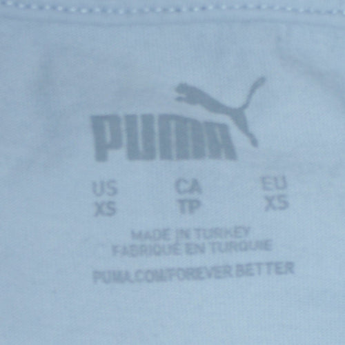 Puma Men's Light Blue XS Crew Neck Short Sleeve Cotton T-Shirt