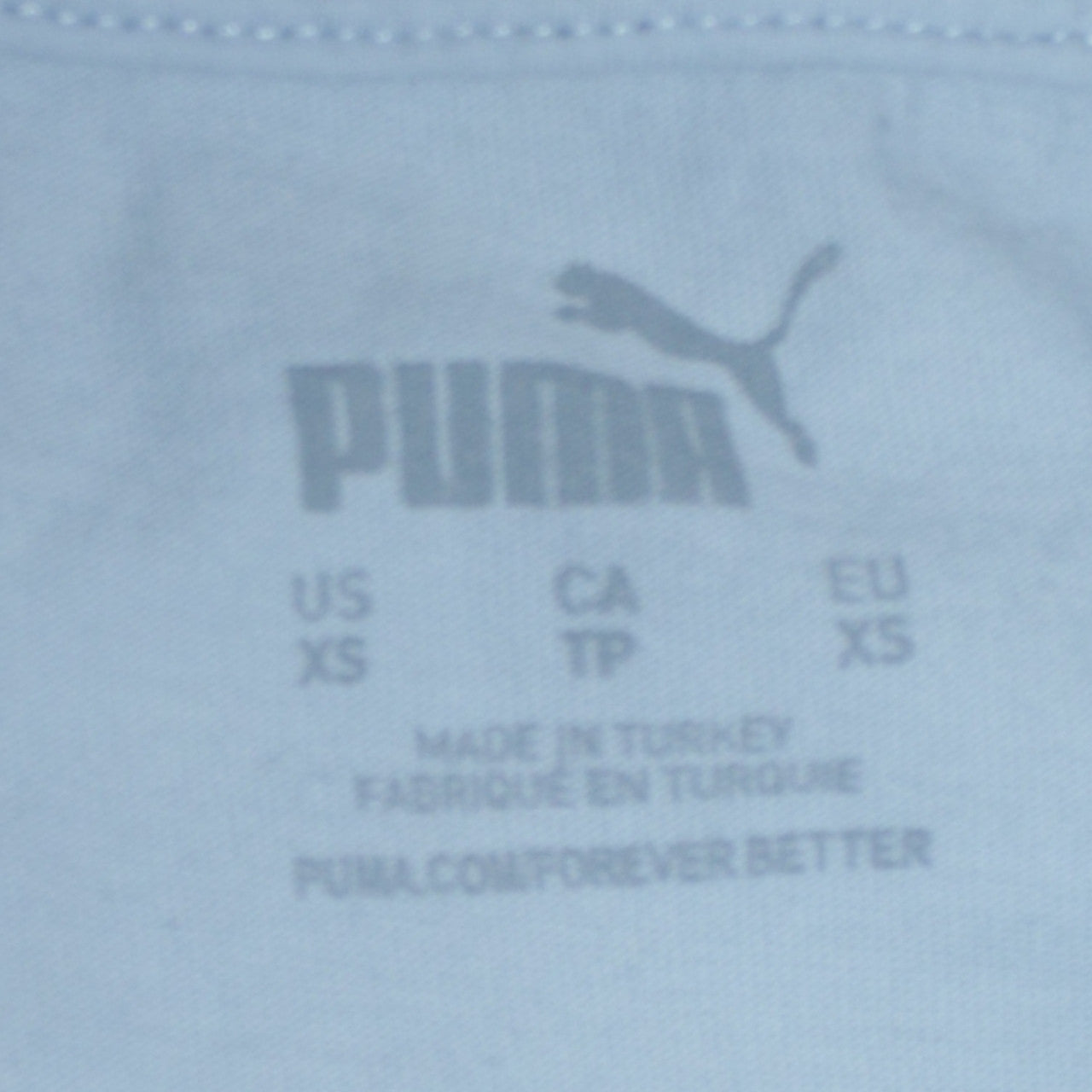 Puma Men's Light Blue XS Crew Neck Short Sleeve Cotton T-Shirt