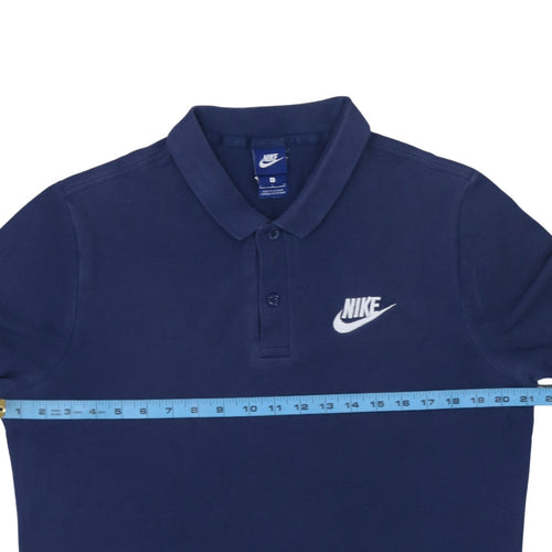 Nike Men's Blue Cotton Polo Shirt Size L Short Sleeve Sports Top