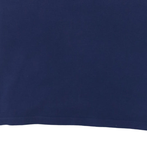 Nike Men's Blue Cotton Polo Shirt Size L Short Sleeve Sports Top