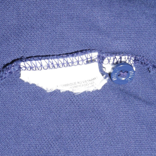 Nike Men's Blue Cotton Polo Shirt Size L Short Sleeve Sports Top