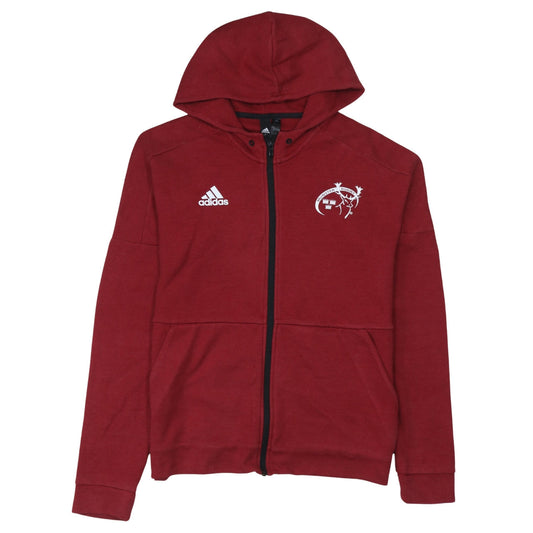 Adidas Men's Red Full Zip Hoodie Medium Rugby Sportswear
