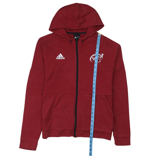 Adidas Men's Red Full Zip Hoodie Medium Rugby Sportswear