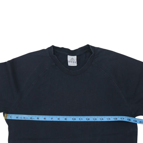 Adidas Men's Black Cotton Crew Neck Short Sleeve T-Shirt Size L