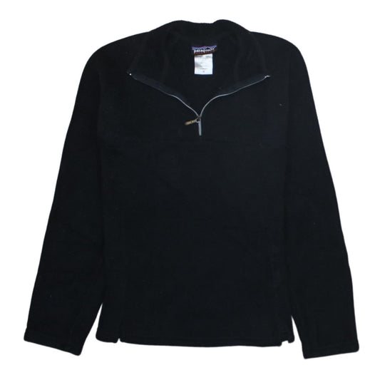 Patagonia Synchilla Black Women's M Fleece 1/4 Zip Pullover Sweatshirt